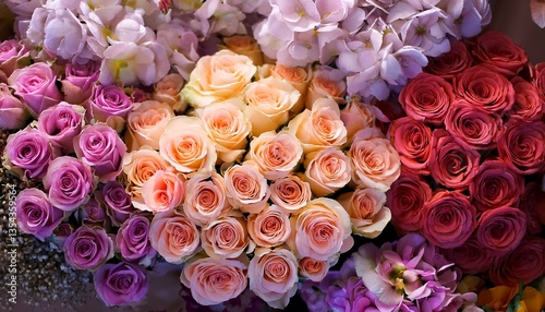 Beaucoup de fleurs pleines d'amour