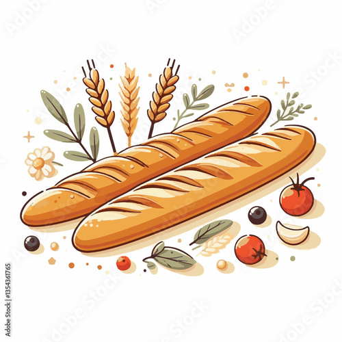 baguette, food, bread, bakery, breakfast, french, bun, meal, fresh, pastry, loaf, wheat, healthy, crust, tasty, nutrition, brown, isolated, flour, bake, organic, background, traditional, delicious, ce