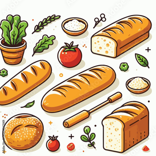 baguette, food, bread, bakery, breakfast, french, bun, meal, fresh, pastry, loaf, wheat, healthy, crust, tasty, nutrition, brown, isolated, flour, bake, organic, background, traditional, delicious, ce