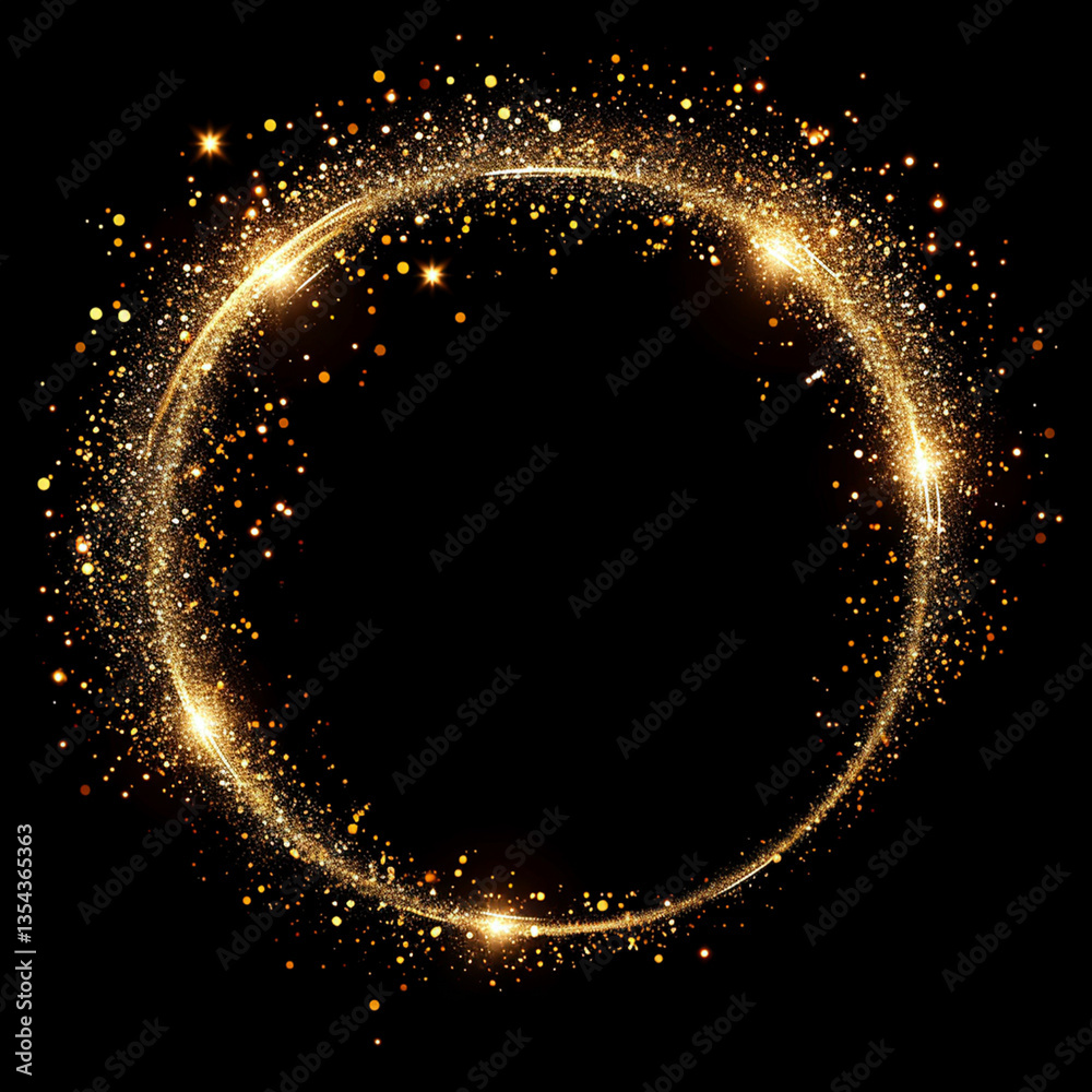 Golden Ring Frame Overlay – Circular Maternity Photography Border on Black Background Golden Ring Frame Overlay – Circular Maternity Photography Border on Black Background