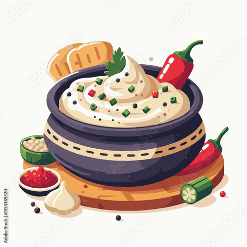food, eggplant, cuisine, arabic, traditional, appetizer, vegetarian, dip, hummus, babaganoush, turkish, lebanese, vegetable, mediterranean, ganoush, parsley, healthy, snack, arabian, greek, baba, back