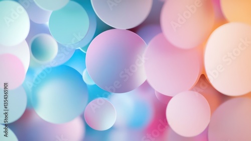 Elegant Pastel Abstract Background with Softly Merging Circles