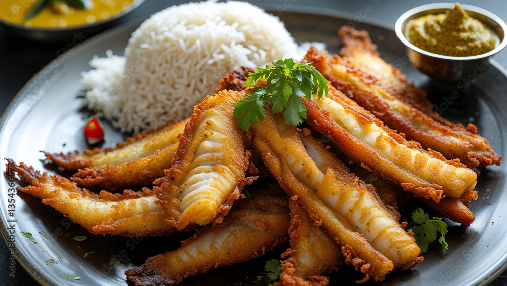 fried fish withrice fried fish withrice