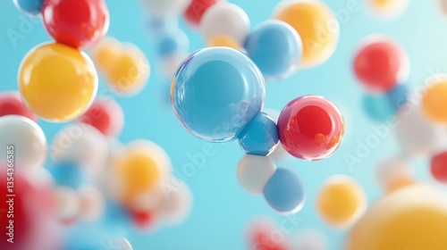 Elegant Abstract Background with Floating Colorful Bubbles