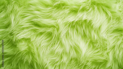 A vibrant, textured surface of soft green fur, creating a lively and playful visual effect.