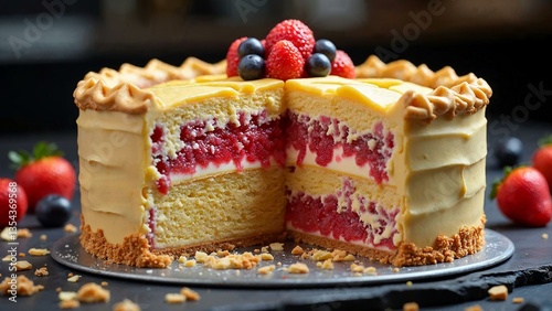 Wallpaper Mural Whimsical Piecaken dessert combining cake and pie in a delightful layered treat Torontodigital.ca