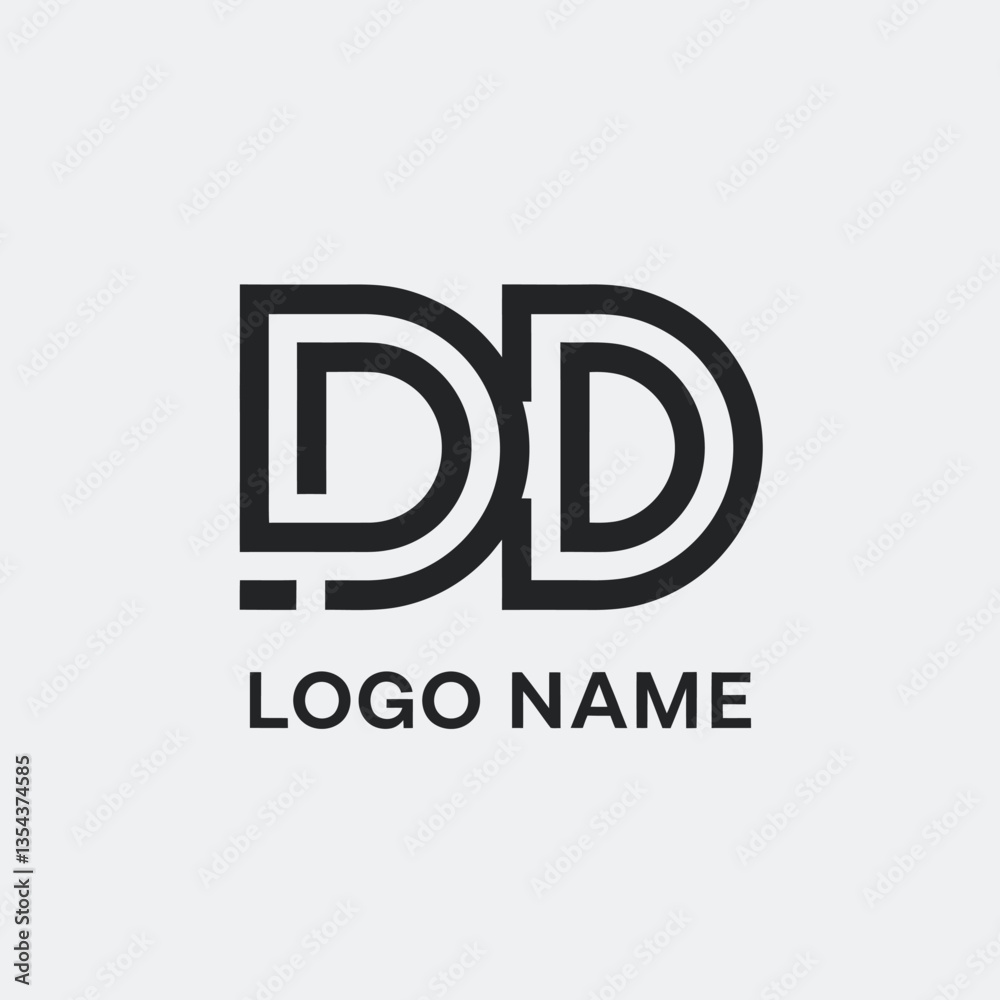 Modern and Bold DD Letter Initials Logo Design for Creative Business Identity and Branding Solutions Modern and Bold DD Letter Initials Logo Design for Creative Business Identity and Branding Solutions