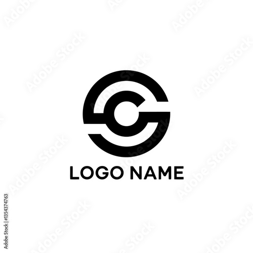 Modern Letter Logo Design: S and G Combination, Simple Black Logotype for Brand Identity, Company Emblem, Minimalist Style