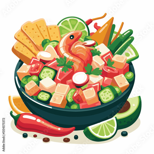 ceviche, food, seafood, gourmet, lime, fresh, meal, fish, appetizer, delicious, cuisine, citrus, peru, peruvian, restaurant, raw, cebiche, marinated, cilantro, onion, seviche, lunch, background, salad