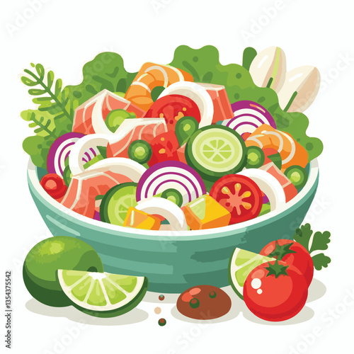 ceviche, food, seafood, gourmet, lime, fresh, meal, fish, appetizer, delicious, cuisine, citrus, peru, peruvian, restaurant, raw, cebiche, marinated, cilantro, onion, seviche, lunch, background, salad