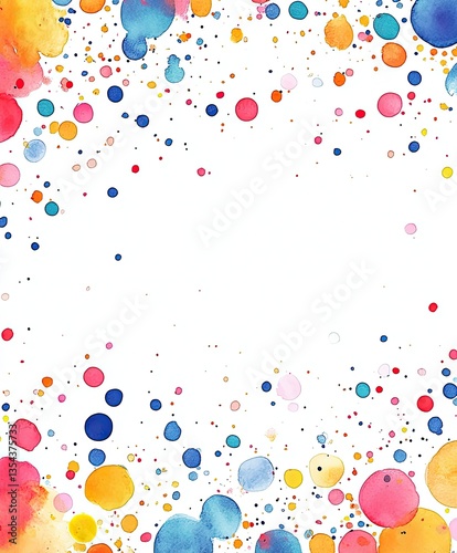 Plain white background with a spotty border
