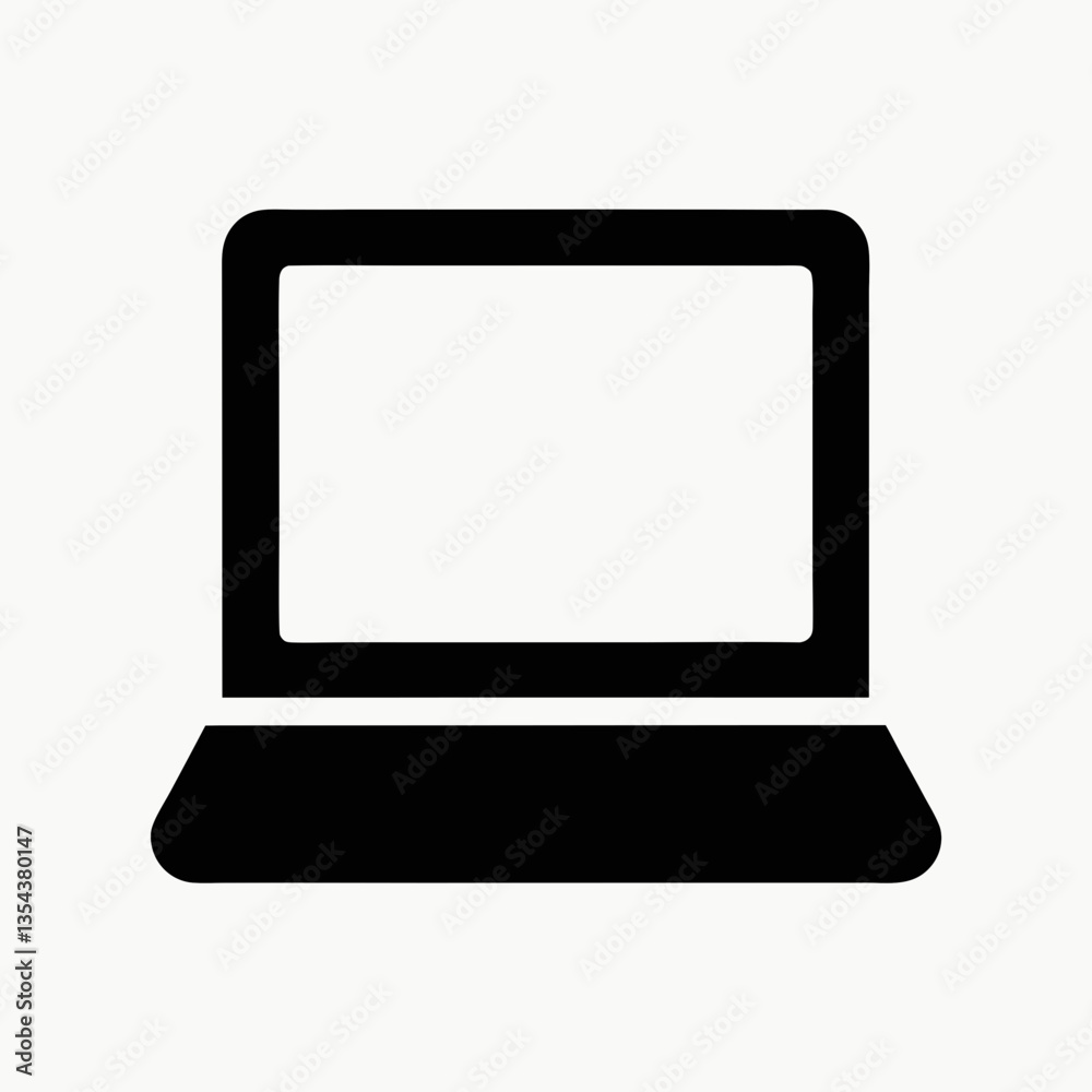 Laptop with blank screen isolated on white background Laptop with blank screen isolated on white background