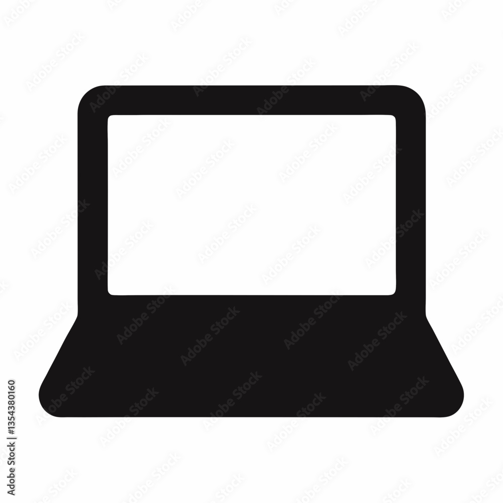 Laptop with blank screen isolated on white background Laptop with blank screen isolated on white background