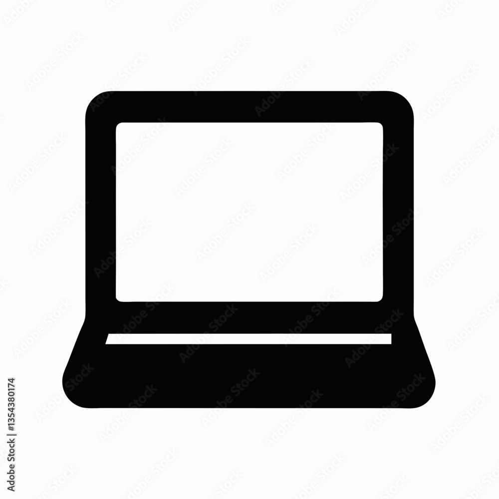 Laptop with blank screen isolated on white background Laptop with blank screen isolated on white background