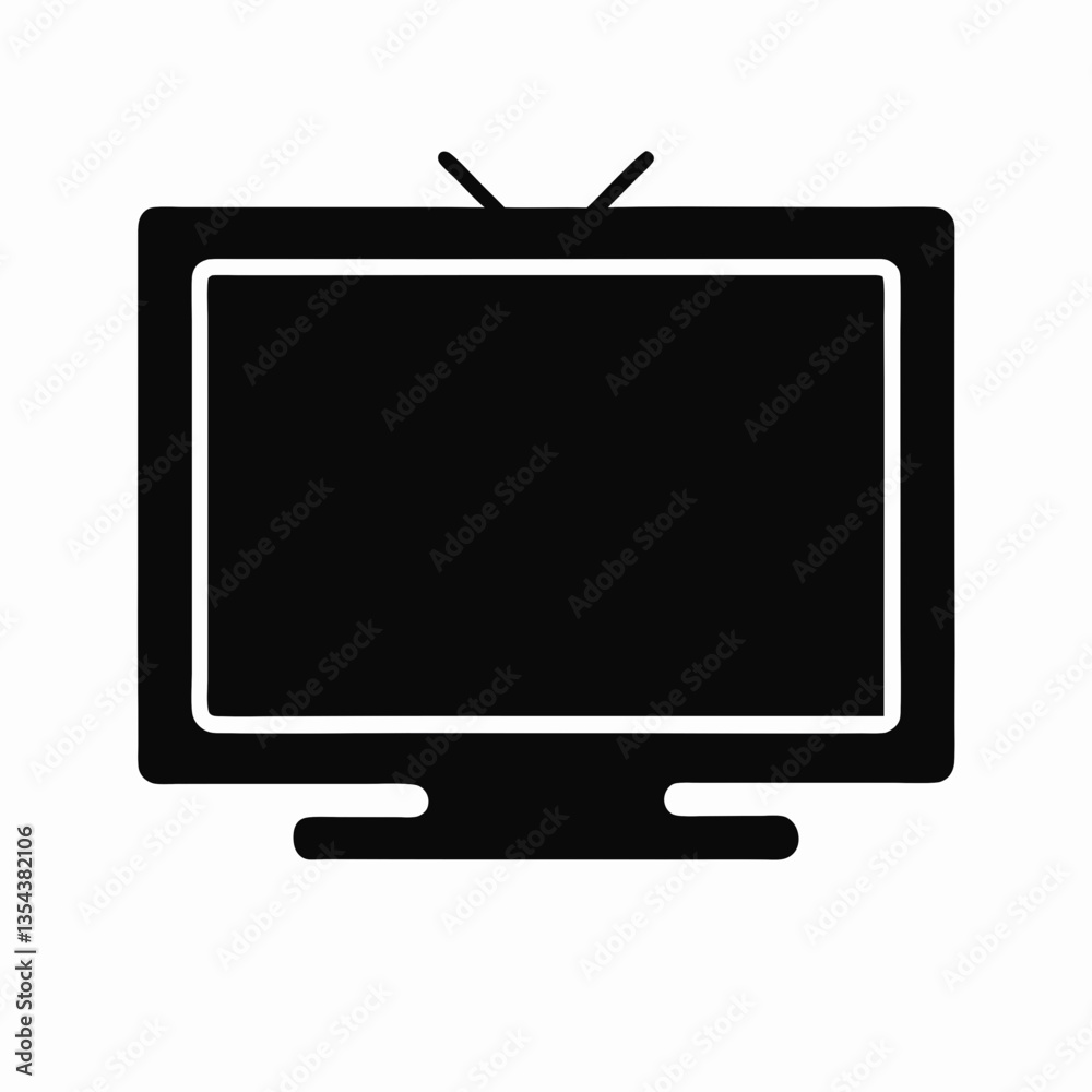 Flat LCD TV screen with blank display and modern design Flat LCD TV screen with blank display and modern design
