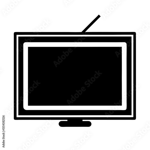 Flat LCD TV screen with blank display and modern design