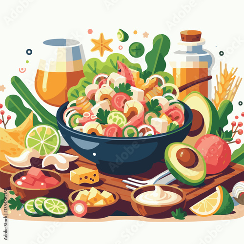 ceviche, food, seafood, gourmet, lime, fresh, meal, fish, appetizer, delicious, cuisine, citrus, peru, peruvian, restaurant, raw, cebiche, marinated, cilantro, onion, seviche, lunch, background, salad