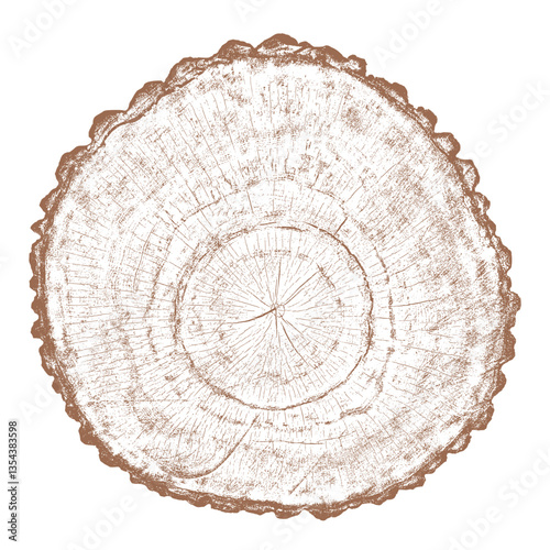 Obraz na płótnie Tree wood texture. Wooden old trunk. Cut timber log. Abstract rings nature pattern. Brown circle stump. Wood cross section. w salonie