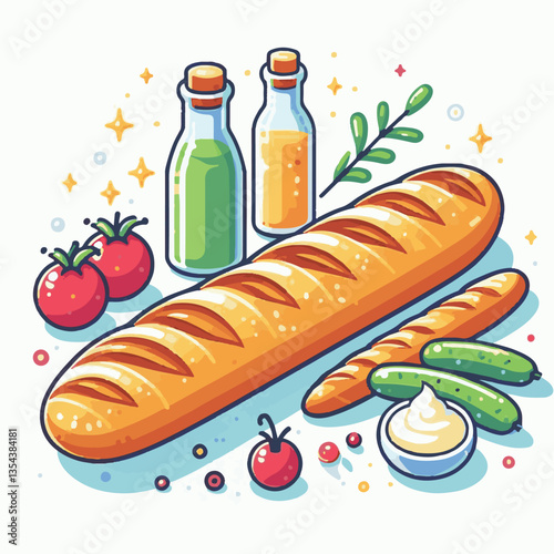 baguette, food, bread, bakery, breakfast, french, bun, meal, fresh, pastry, loaf, wheat, healthy, crust, tasty, nutrition, brown, isolated, flour, bake, organic, background, traditional, delicious, ce