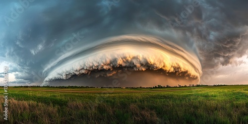 Dramatic Twister Hurricane: Powerful Storm Image for Weather and Climate Discussions.
