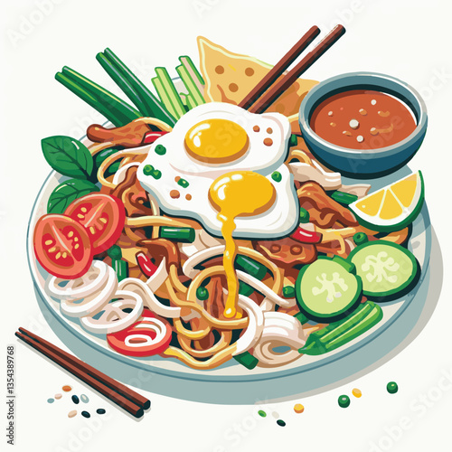 cuisine, delicious, traditional, meal, asian, food, dish, plate, singapore, dinner, malaysia, chinese, lunch, penang, stir, char, tasty, asia, teow, shrimp, noodles, sauce, noodle, hawker, popular, fr