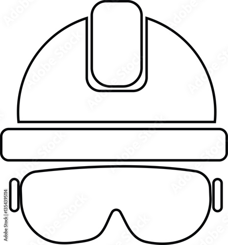 Helmet icon vector