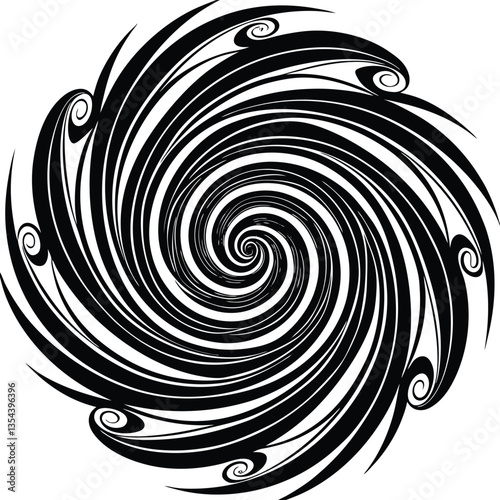 Flat design spiral circle vector