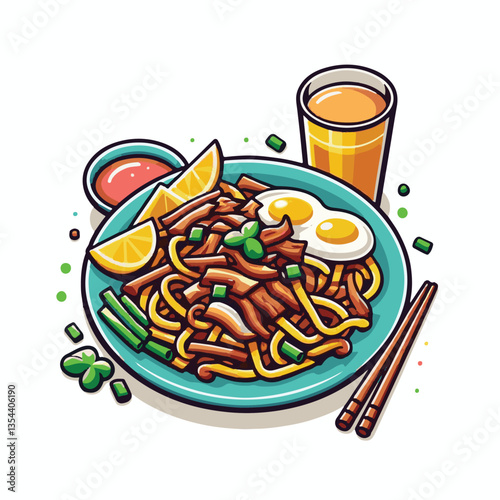 cuisine, delicious, traditional, meal, asian, food, dish, plate, singapore, dinner, malaysia, chinese, lunch, penang, stir, char, tasty, asia, teow, shrimp, noodles, sauce, noodle, hawker, popular, fr