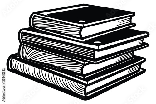 Book stack vector icon Vector