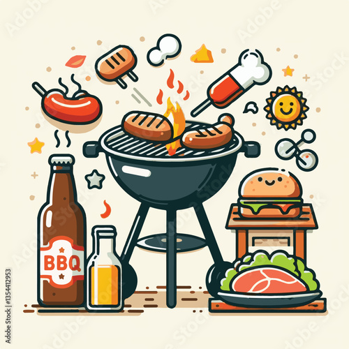 bbq, food, barbecue, grill, party, cooking, meat, picnic, grilling, summer, meal, grilled, cook, beef, cookout, hot, background, barbeque, steak, fire, backyard, pork, flame, delicious, smoke, outdoor