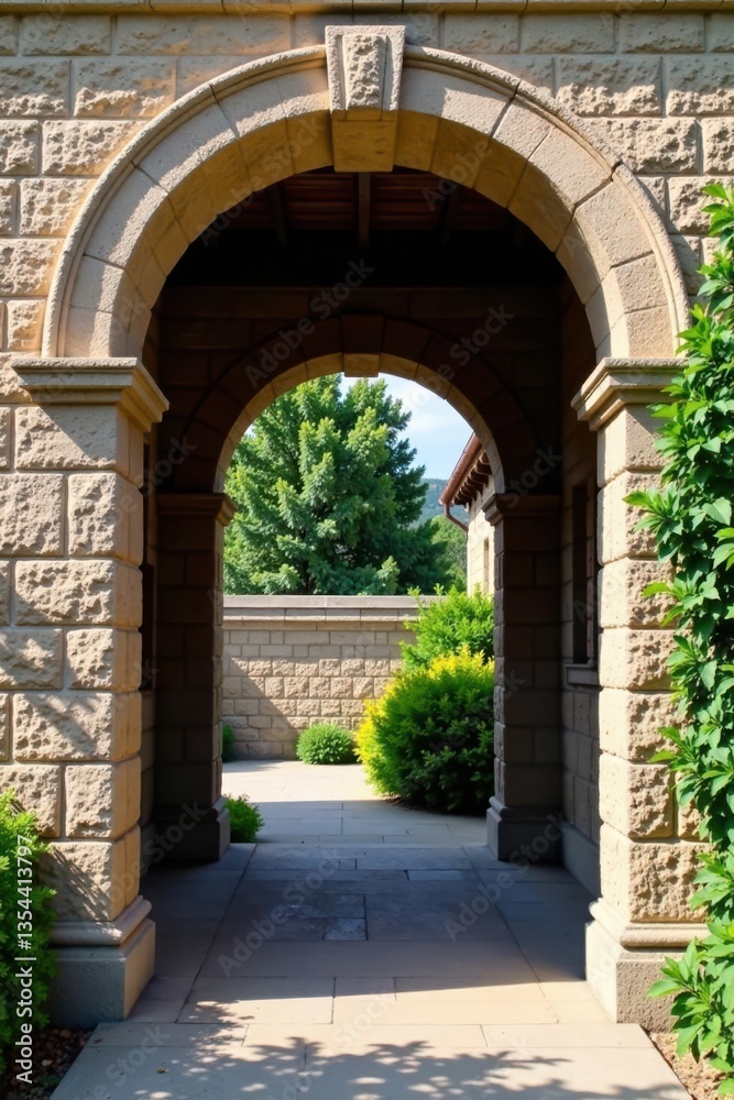 Obraz premium Classic stone archway border , archway, stone