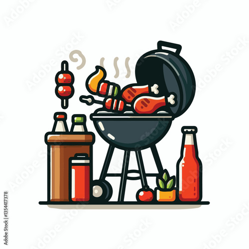 bbq, food, barbecue, grill, party, cooking, meat, picnic, grilling, summer, meal, grilled, cook, beef, cookout, hot, background, barbeque, steak, fire, backyard, pork, flame, delicious, smoke, outdoor
