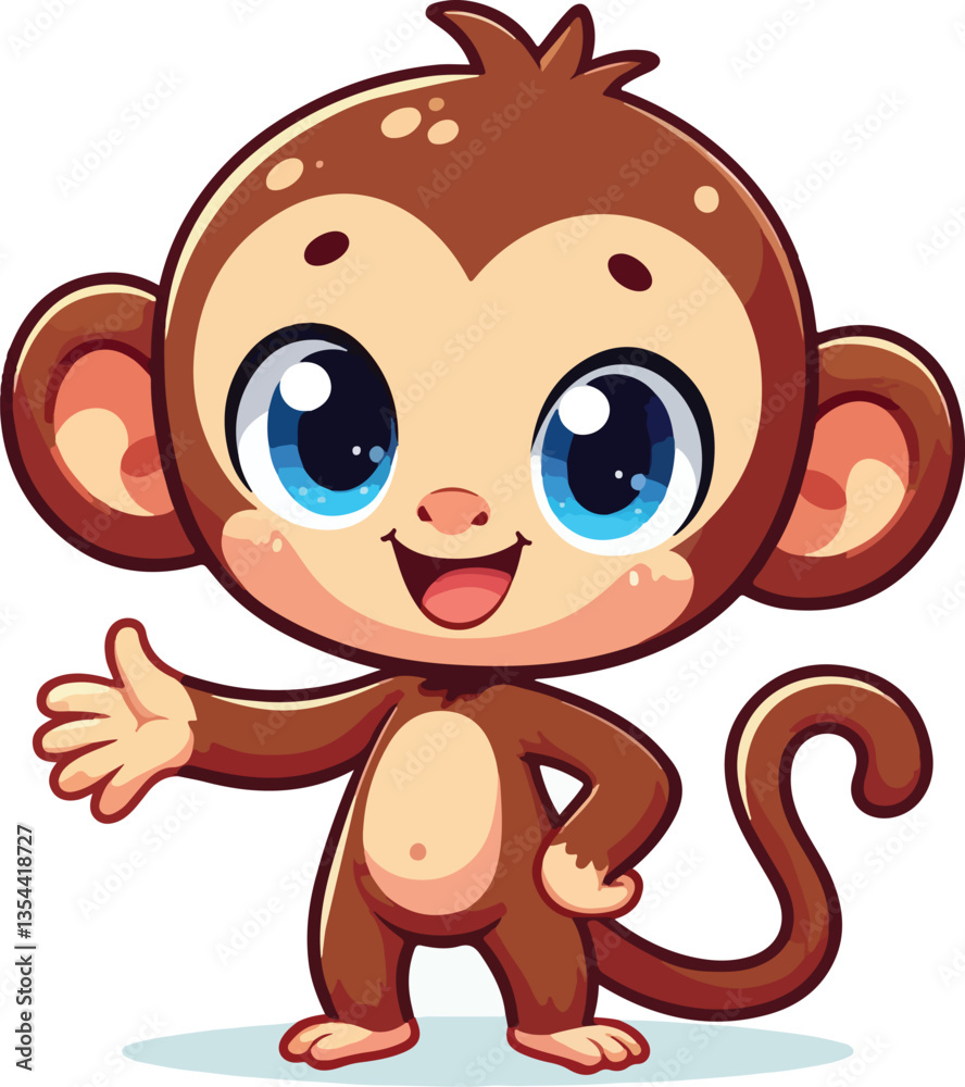 Cute brown baby bear cartoon character with a funny smile Cute brown baby bear cartoon character with a funny smile