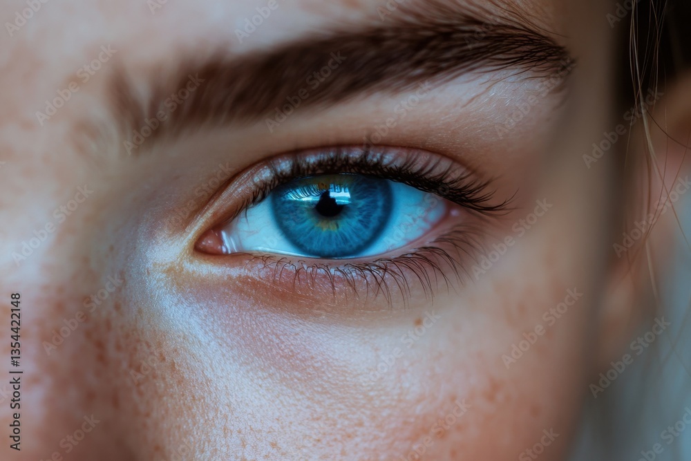 Close-up of a Striking Blue Eye