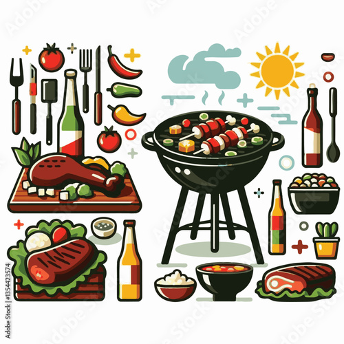 bbq, food, barbecue, grill, party, cooking, meat, picnic, grilling, summer, meal, grilled, cook, beef, cookout, hot, background, barbeque, steak, fire, backyard, pork, flame, delicious, smoke, outdoor