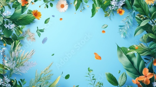 Wallpaper Mural Floral Spring Background with floating petals Torontodigital.ca