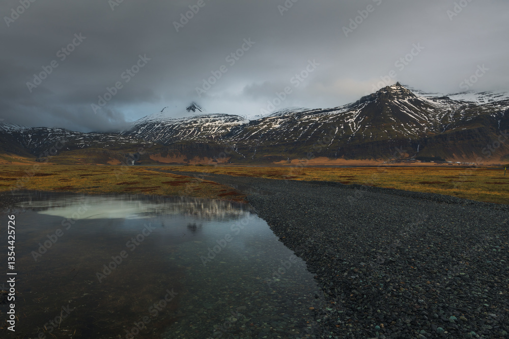 Iceland's diverse landscape features majestic mountains, dramatic coastlines, glaciers, and volcanic fields. A land of contrasts, where fire meets ice, offering breathtaking views for nature and trave
