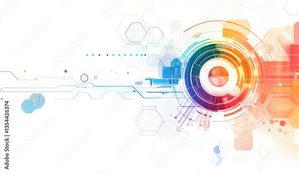 Fototapeta premium Abstract Colorful Technology Background Design
