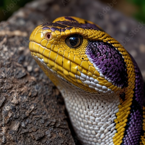Close-up of a colorful snake