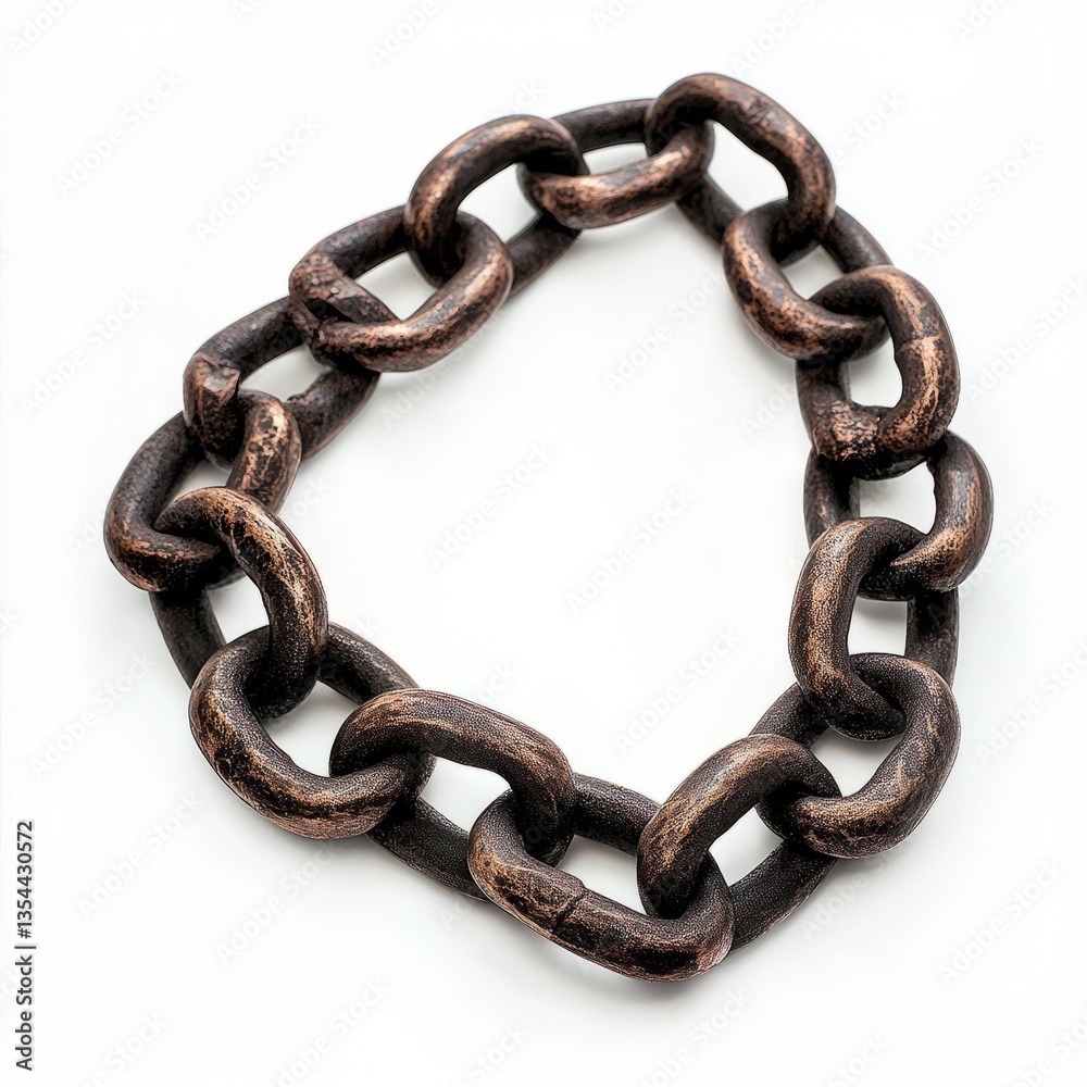 Fototapeta premium Generic Liberty Chain View Black Bronze Finish Background.