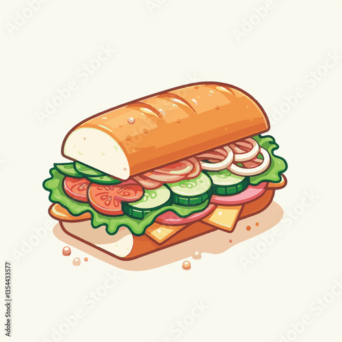 bread, baguette, meal, meat, fresh, food, background, cucumber, carrot, lunch, cuisine, coriander, sandwich, asian, traditional, vietnamese, pork, vietnam, sliced, closeup, cilantro, vegetable, street