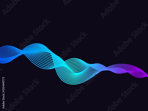 abstract blue wave background