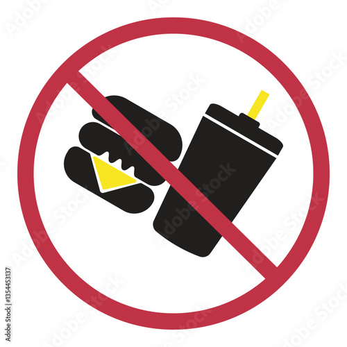 Do not bring food from outside. Create sign set for forbidden sticker elements