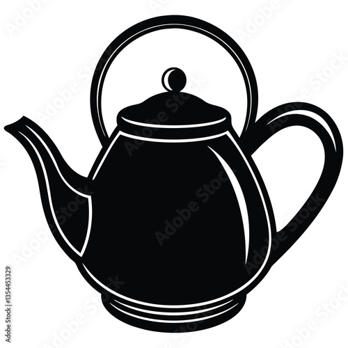 tea pot silhouette vector design perfect for cozy tea-themed projects