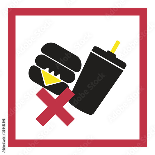 Do not bring food from outside. Create sign set for forbidden sticker elements