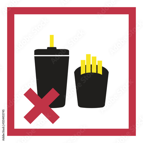 Do not bring food from outside. Create sign set for forbidden sticker elements