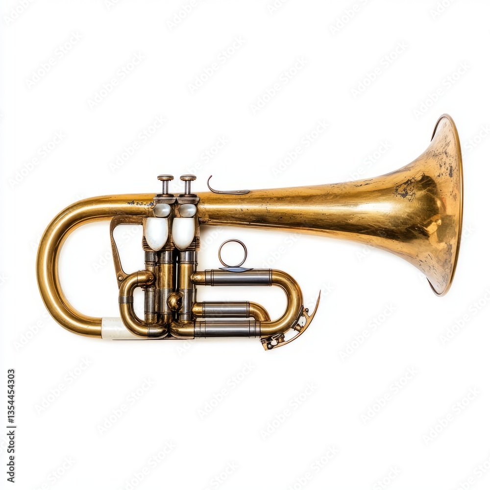 Obraz premium Generic Bugle Horn Moment Day Trim Brass Finish Independence