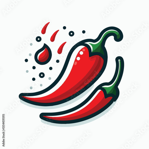 food, red, chili, hot, spicy, spice, pepper, vegetable, chilli, fresh, isolated, vector, background, ingredient, mexican, cuisine, organic, cooking, cayenne, taste, heat, flavor, healthy, white, papri
