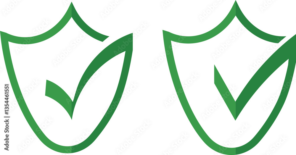 Shield with check mark icon .Security Green check mark logo, Security shield symbols, shields with check mark. logo template. Shield with check mark icon .Security Green check mark logo, Security shield symbols, shields with check mark. logo template.