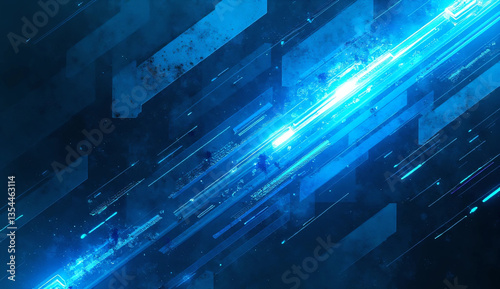 Abstract blue triangles make for a striking background. Light. Grunge backgrounds. Graphic material.